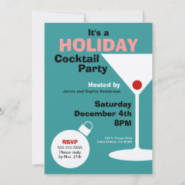 Retro Holiday Cocktail Party Einladung