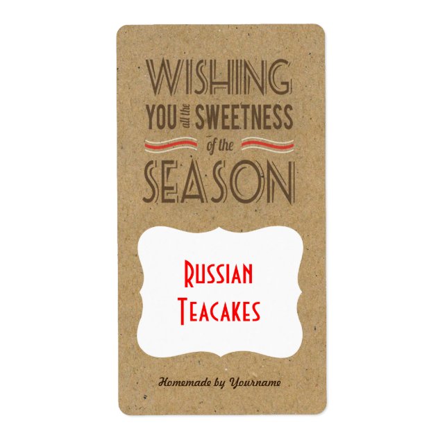 Retro Holiday Cookies Labels - Cookie Swaps & Gesc (Vorne)