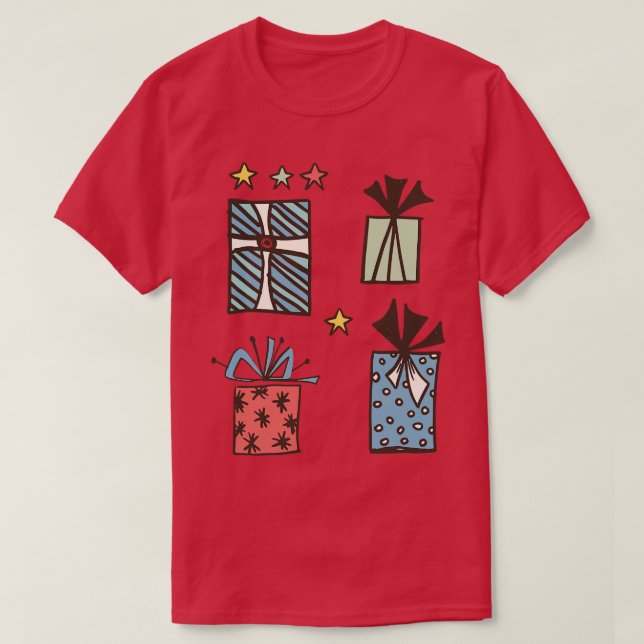 Retro Holiday Geschenke T-Shirt (Design vorne)