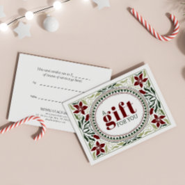 RETRO HOLIDAY GREEN BROWN BLUME FRAME CHRISTMAS