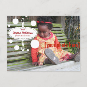 Retro Holiday Ornament - updated Feiertagspostkarte