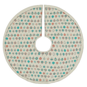Retro Holiday Ornaments Treppenhaus Rock Polyester Weihnachtsbaumdecke