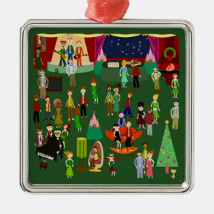 Retro Holiday Party Spaß Vintage Weihnachten Ornament Aus Metall