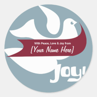 Retro Holiday Peace Label Runder Aufkleber