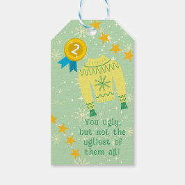 Retro Holiday Ugly Sweater Christmas Party Geschenkanhänger