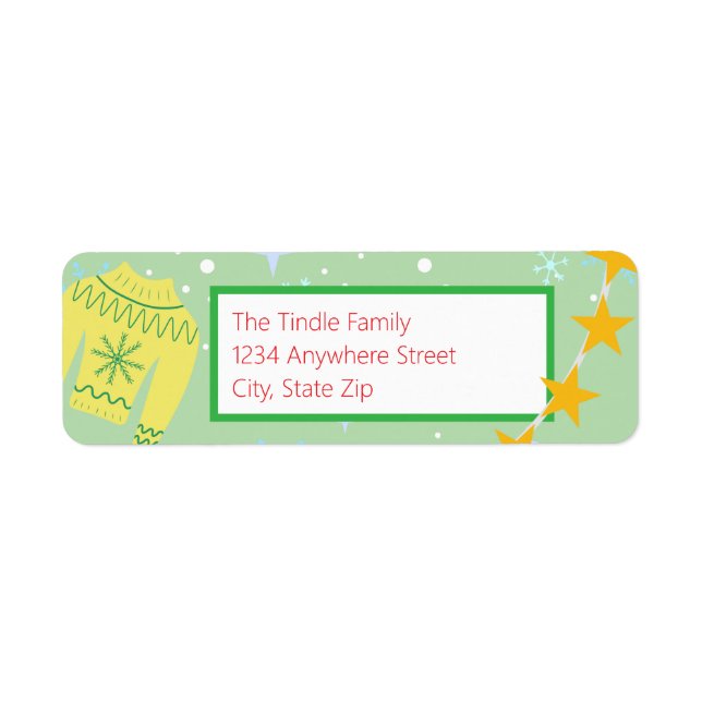 Retro Holiday Ugly Weihnachts Sweater Geschenktast (Vorne)