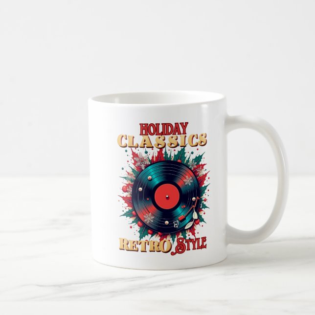 Retro Holiday Vinyl Magic Kaffeetasse (Rechts)