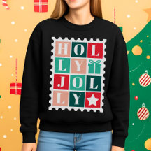 Retro Holly Jolly Weihnachtspostenstempel