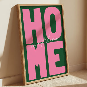 Retro-"Home Sweet Home"-fette Typografie Poster