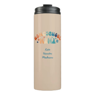 Retro Homeschool Mama Mama Personalisiert Thermosbecher