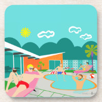 Retro homosexuelles Pool-Party-harter