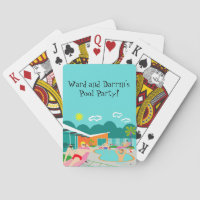 Retro homosexuelles Pool-Party-Spielkarten