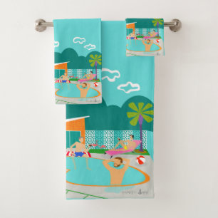 Retro homosexuelles Pool-Party-Tuch-Set Badhandtuch Set