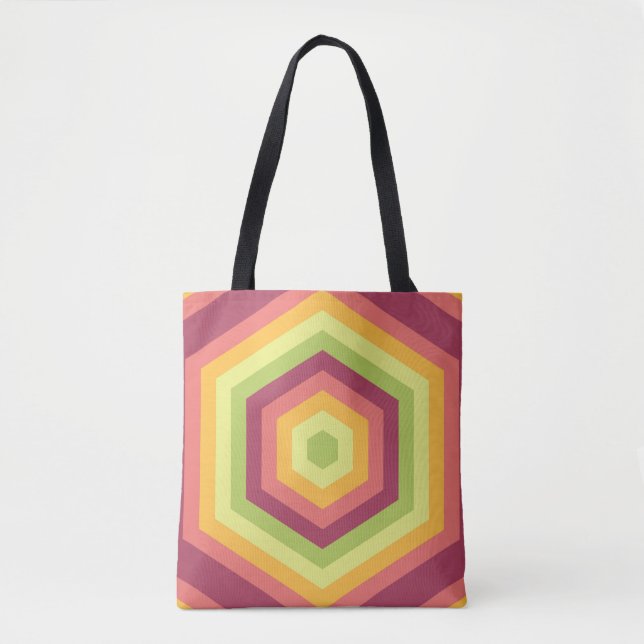 Retro HoneyComb Burst Tasche (Vorderseite)