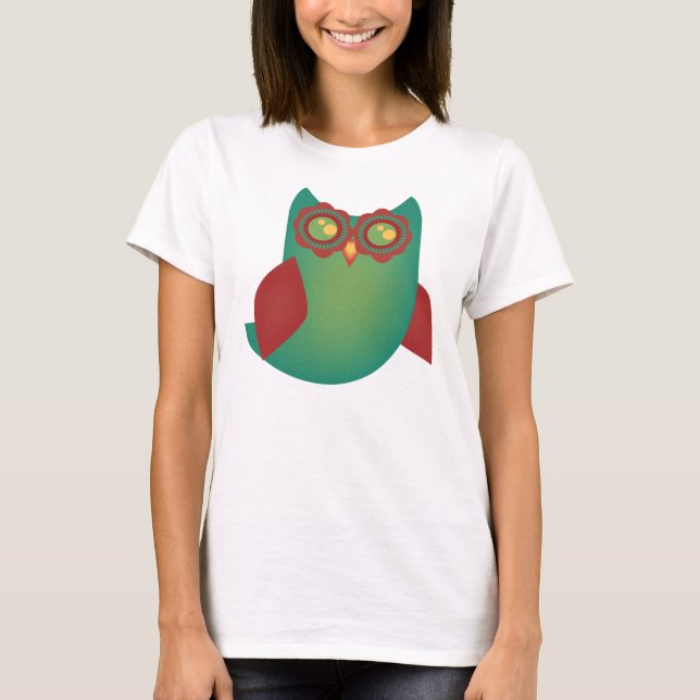 Retro Hoot Owl T-Shirt (Vorderseite)