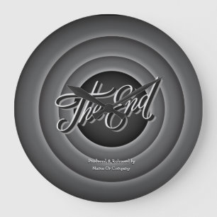 Rétro horloge murale d'écran de fin de film