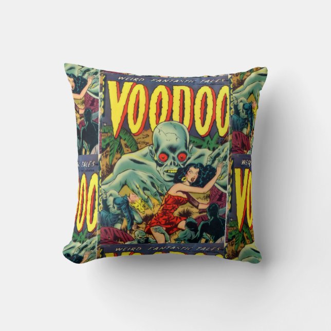 Retro Horror Comic Buch dekorative Throw Kissen (Vorderseite)