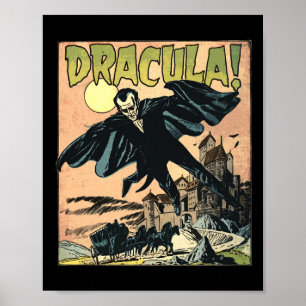 Retro Horror Movie Monster Vampire Vintag Hallowag Poster