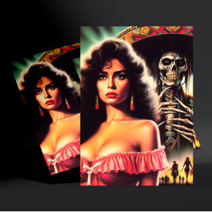 Retro-Horror Postkarte