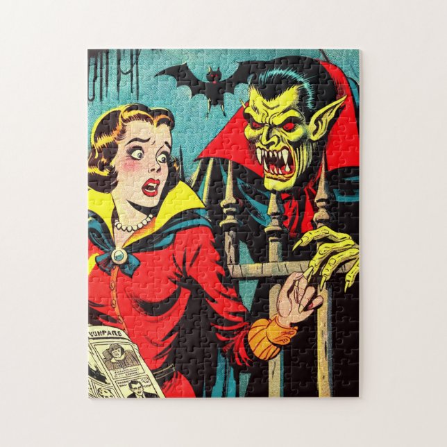Retro Horror Vampire Comicen (Vertikal)