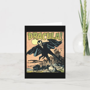 Retro-Horrorfilm-Monster-Vampir-Vintage-Halloween Karte