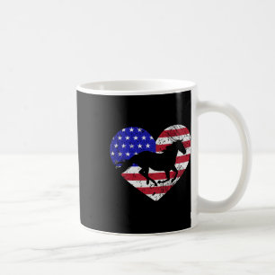 Retro Horse American Flag Herbst 4. Juli USA Pa Kaffeetasse