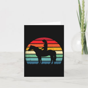 Retro Horse Lover Gift Horseback Rider & Amp; Ridi Karte