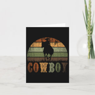 Retro Horseback Reiten Rodeo Western Line Tanz Ho Karte