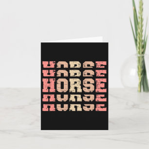 Retro Horseback Riding Cowgirl Karte