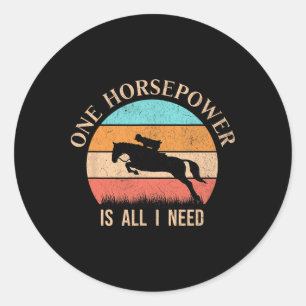 Retro Horseback Ristorante La Lanchetta Runder Aufkleber