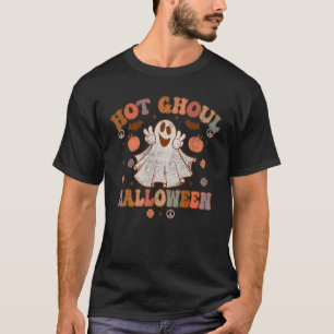 Retro Hot Ghoul Halloween Girl Ghost Hallowe T-Shirt