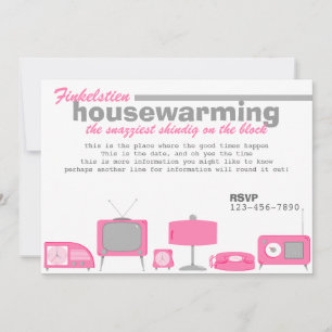 Retro Hot Pink Electronics Einladung