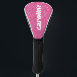 Retro Hot Pink Glitzer Sparky2k Personalisiert Golf Headcover<br><div class="desc">Steigern Sie Ihr Golfspiel mit diesem Retro Y2K Hot Pink Glitzer Sparkle Personalisiert Name Golf Head Cover. Mit einer lebhaften Rosa-Farbe mit Glitzer und Funkeln verbindet diese Kopfbedeckung einen schlichten, niedlichen und farbenfrohen Stil mit einer unterhaltsamen, einzigartigen Ästhetik. Ideal für eine Touch von 80er und Nostalgie der 90er Jahre, enthält...</div>