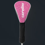 Retro Hot Pink Glitzer Sparky2k Personalisiert Golf Headcover<br><div class="desc">Steigern Sie Ihr Golfspiel mit diesem Retro Y2K Hot Pink Glitzer Sparkle Personalisiert Name Golf Head Cover. Mit einer lebhaften Rosa-Farbe mit Glitzer und Funkeln verbindet diese Kopfbedeckung einen schlichten, niedlichen und farbenfrohen Stil mit einer unterhaltsamen, einzigartigen Ästhetik. Ideal für eine Touch von 80er und Nostalgie der 90er Jahre, enthält...</div>