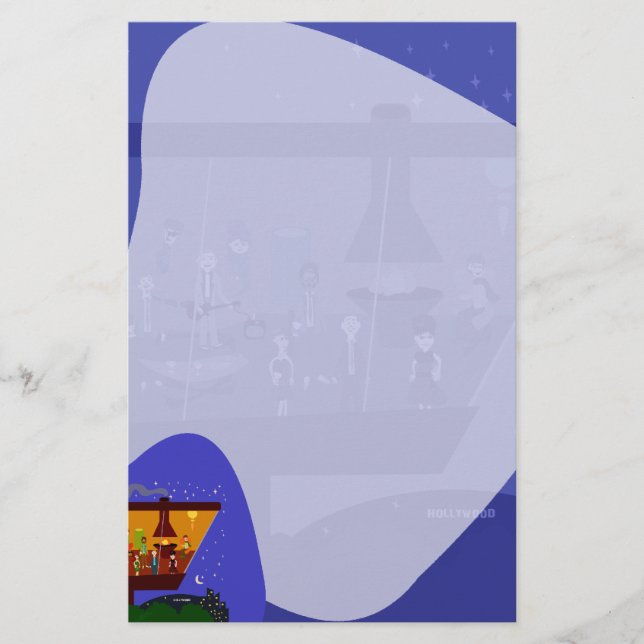 Retro House Party Fun Jet Set Design Briefpapier (Vorderseite)