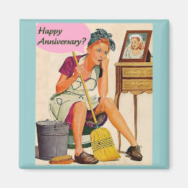 Retro Housefrau Jahrestag Magnet