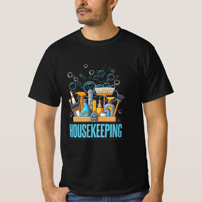 Retro Housekeeping Housekeeper T-Shirt (Vorderseite)