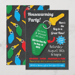 Retro Housewarming-Party Einladungen