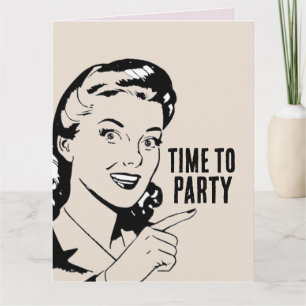 RETRO HOUSEWIFE FUNNY BIRTHDAY GREETING CARD KARTE