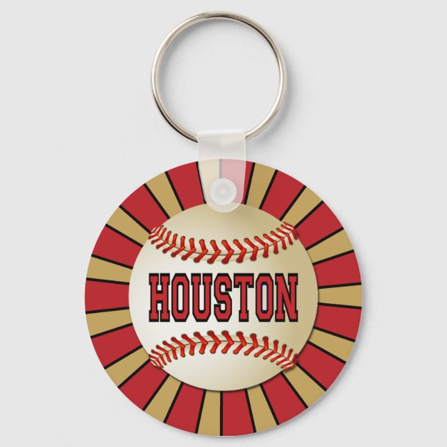 RETRO HOUSTON BASEBALL SCHLÜSSELANHÄNGER (Vorderseite)