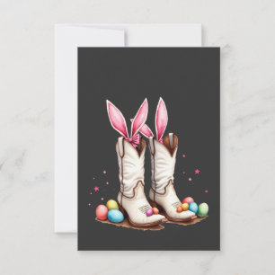 Retro Howdy Oaster Funny Cowboy Stiefel Ostereier Dankeskarte