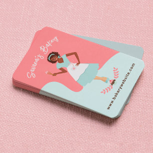 Retro Hübsche Sweet Bakery Services Rosa Visitenkarte