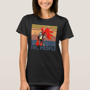 Retro Huhn Eklige Leute Huhn Liebe Tier Sarkasmus T-Shirt