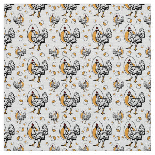 Retro Huhn-Gewebe Stoff