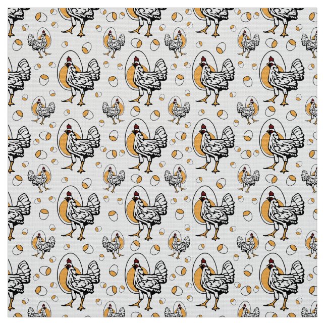 Retro Huhn-Gewebe Stoff (Muster)