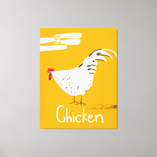 Retro-Huhn Leinwanddruck