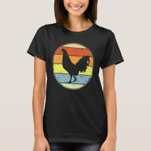 Retro-Huhn Vintage-Hühnersilhouette Farm-Tiere T-Shirt