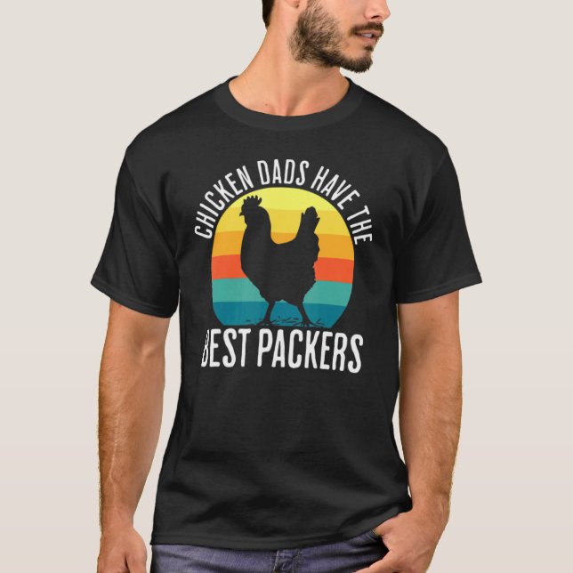 Retro-Hühner-Vater haben die besten Spechte T-Shirt (Vorderseite)