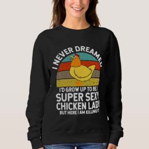 Retro-Hühnerdame Sweatshirt