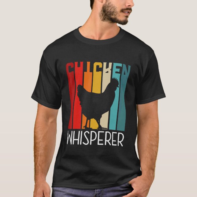 Retro Hühnerflüsterer T-Shirt (Vorderseite)